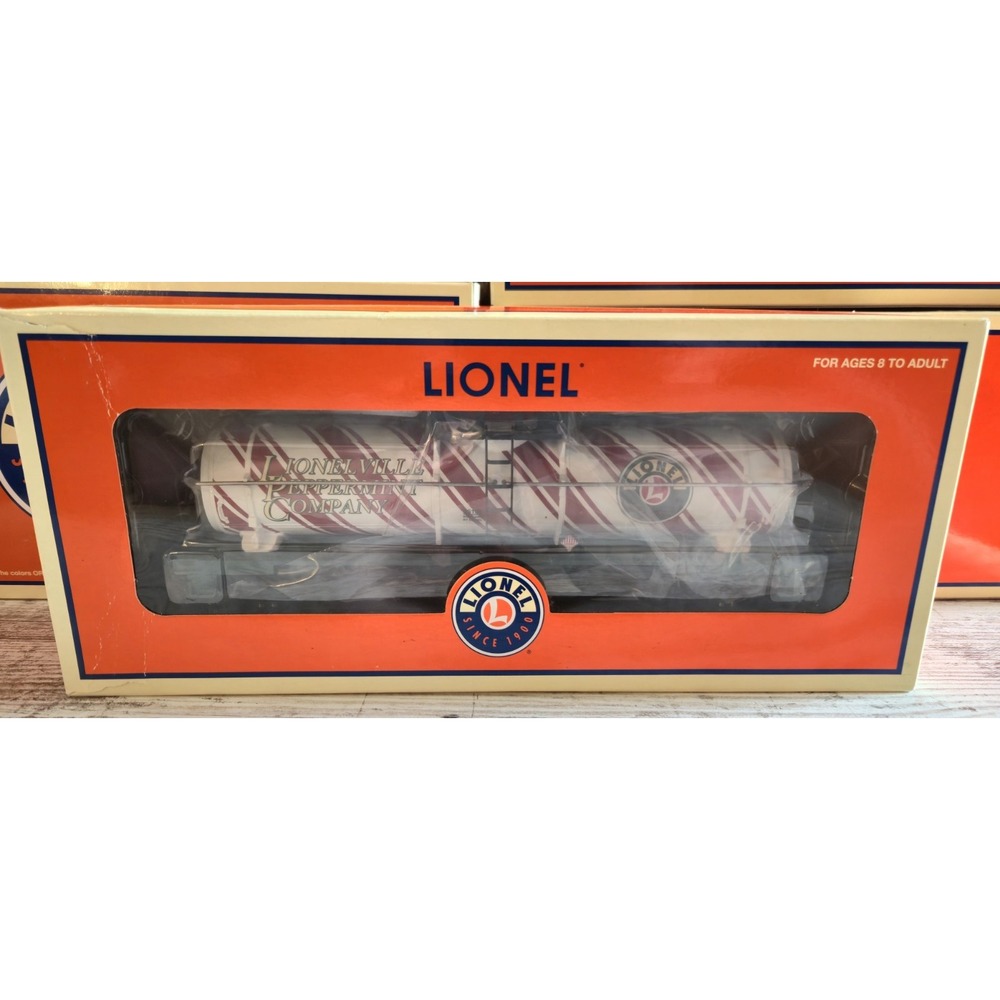 Vtg Lionel 6-26196 O Gauge Candy Cane Single Dome Tank Car Peppermint NOS